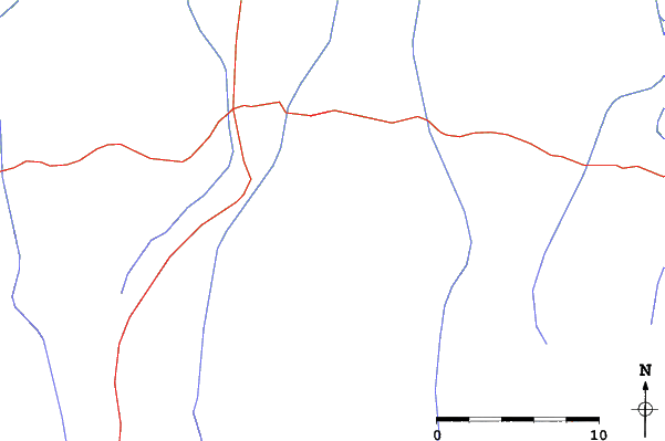 Roads and rivers close to Kashka-Suu Mountain Ski Base