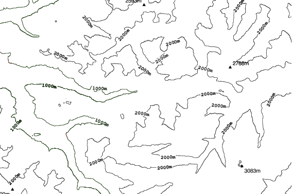 Klösterle/Sonnenkopf neighbourhood contours