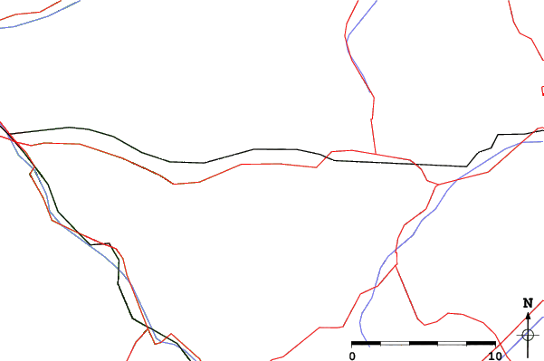 Roads and rivers close to Klösterle/Sonnenkopf