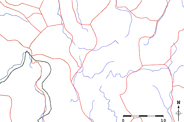 Roads and rivers close to Kotobiki Forest Park