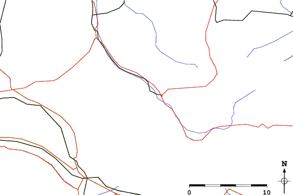 Roads and rivers close to Krummenau - Wolzenalp - Toggenburg