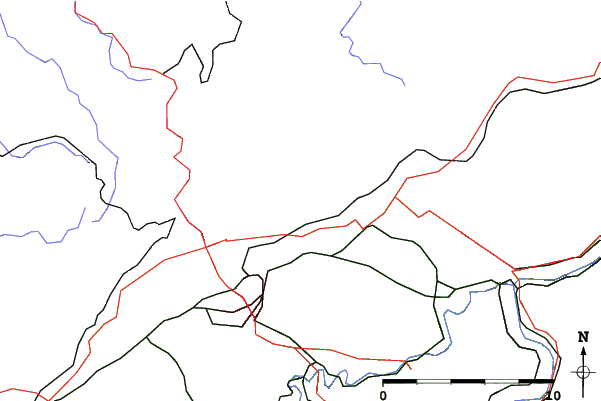 Roads and rivers close to Krupka - Komáří Vížka