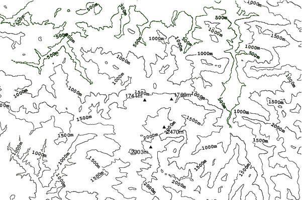 La Pierre Saint Martin neighbourhood contours