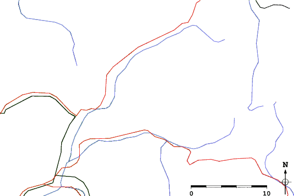 Roads and rivers close to Les Saisies