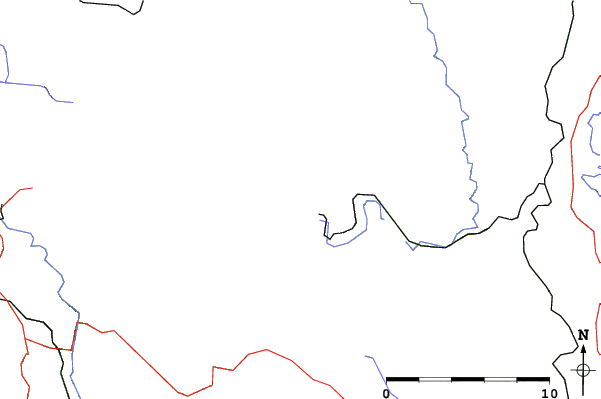 Roads and rivers close to Lipno - Kramolín