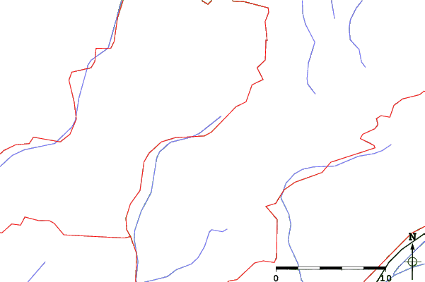 Roads and rivers close to Lizzola Valbondione