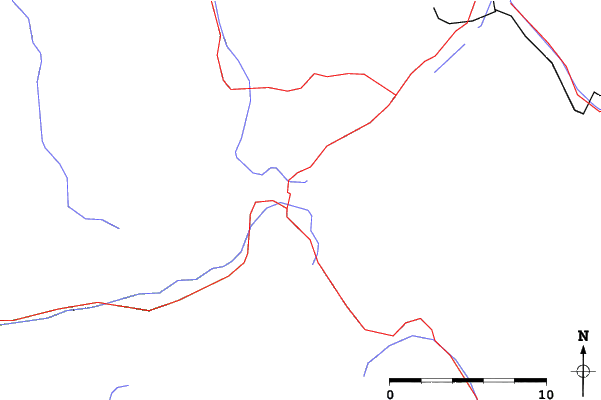 Roads and rivers close to Maloja/Engadin