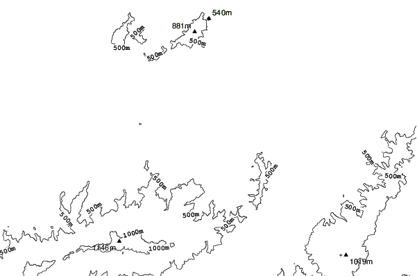 Matsudai Family Ski Area neighbourhood contours
