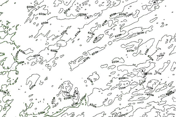 McCauley Mountain Ski Center neighbourhood contours