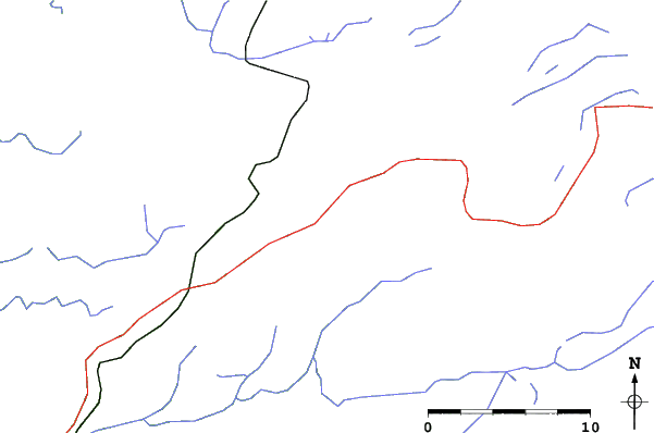 Roads and rivers close to McCauley Mountain Ski Center