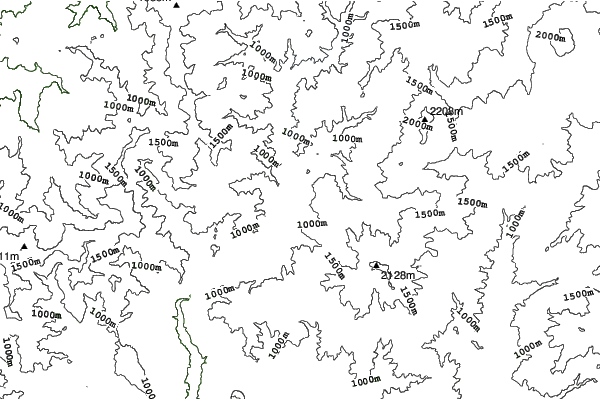 Minakami Kogen Fujiwara neighbourhood contours