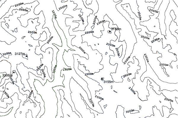 Mistaya Lodge neighbourhood contours