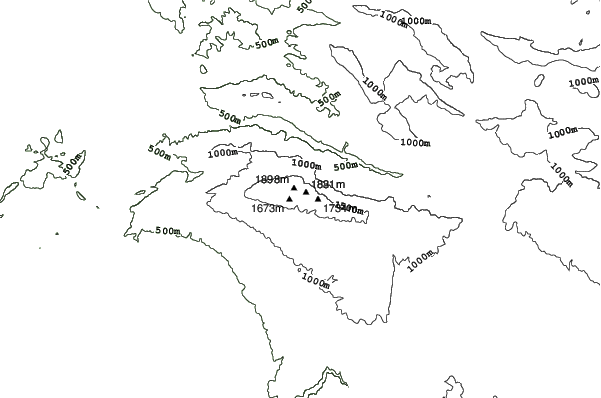 Mont Ventoux neighbourhood contours