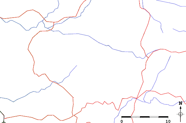 Roads and rivers close to Mont Ventoux