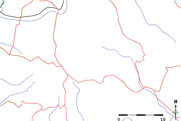 Roads and rivers close to Monte Amiata