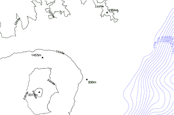Mount Etna Linguaglossa neighbourhood contours