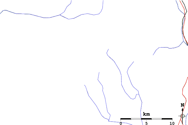 Roads and rivers close to Baldy Mountain Resort
