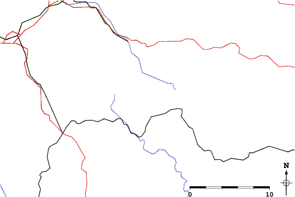 Roads and rivers close to Münsingen-Dottingen