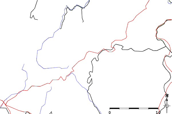 Roads and rivers close to Neuhaus am Rennweg