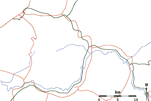 Roads and rivers close to Niseko Hanazono Resort