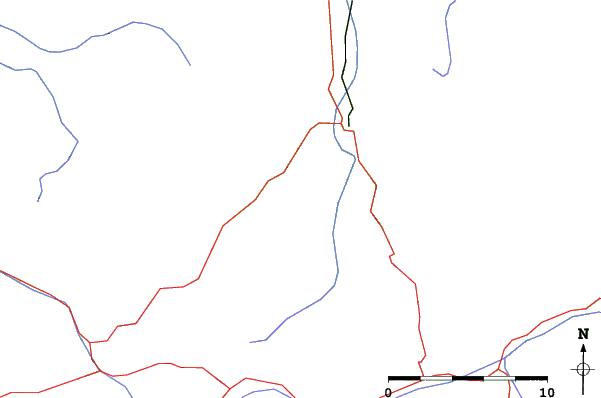 Roads and rivers close to Oberstdorf-Söllereck