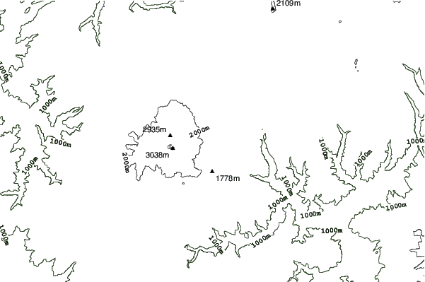 Ontake Ropeway neighbourhood contours