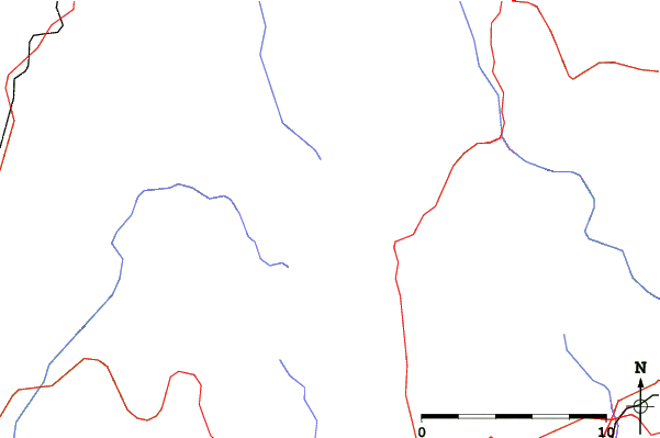 Roads and rivers close to Praděd - Ovčárna