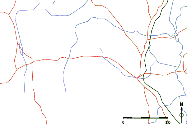 Roads and rivers close to Kopanki - Pelister