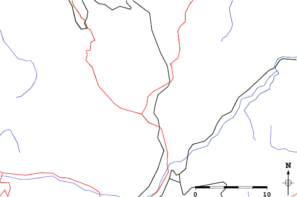 Roads and rivers close to Pescocostanzo