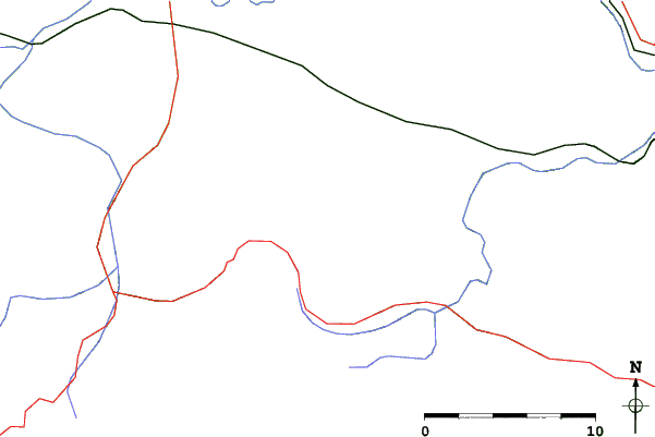 Roads and rivers close to Petzen