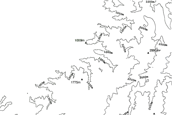 Raicho Valley neighbourhood contours