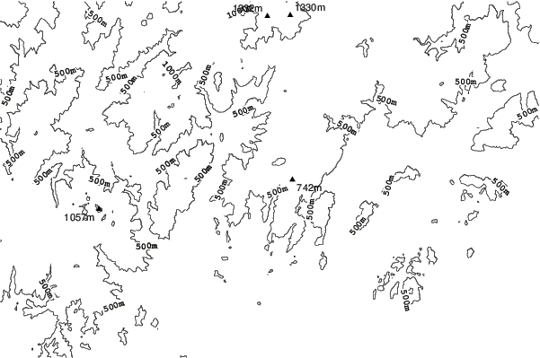 Rakanzan Highland neighbourhood contours