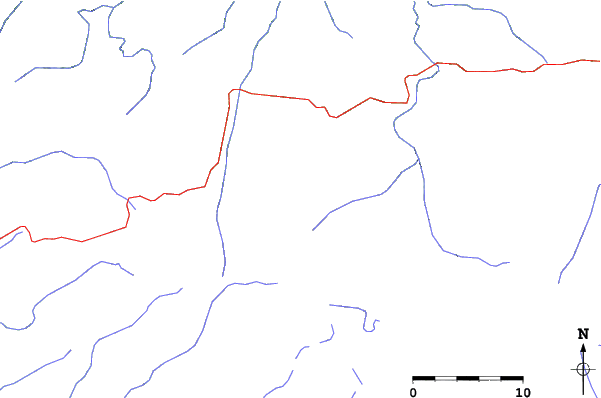Roads and rivers close to Sierra Nevada de Santa Marta