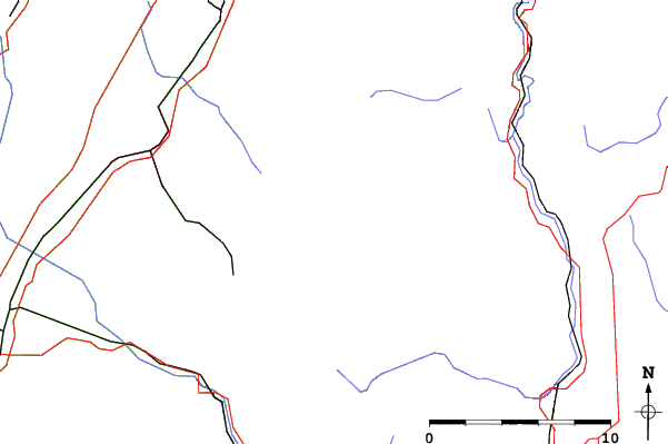 Roads and rivers close to Seebach/Seibelseckle