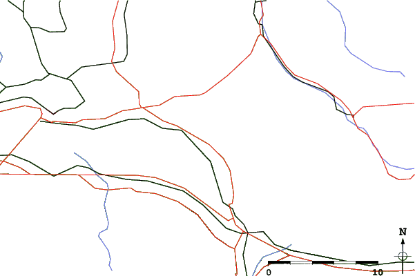 Roads and rivers close to Sessel-Gommiswald