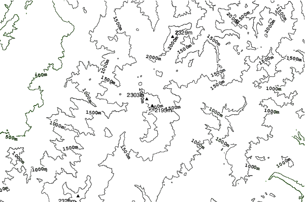 Shiga Kogen-Shibutoge neighbourhood contours