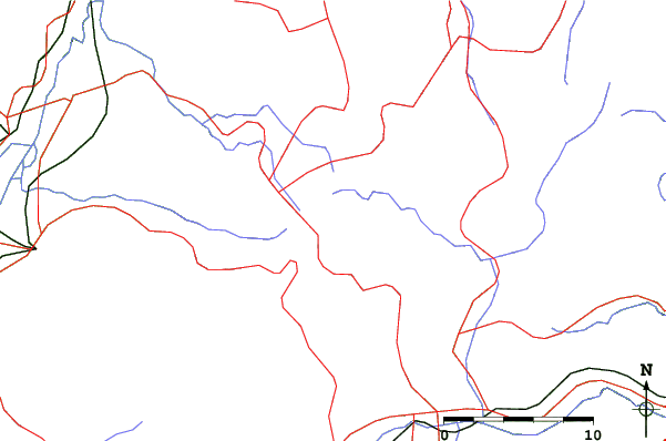 Roads and rivers close to Shiga Kogen-Shibutoge