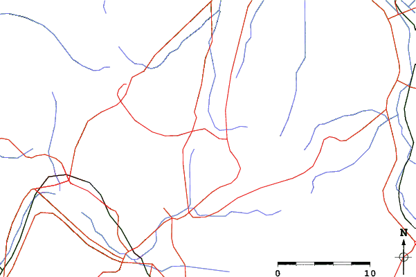 Roads and rivers close to Shirakaba Resort
