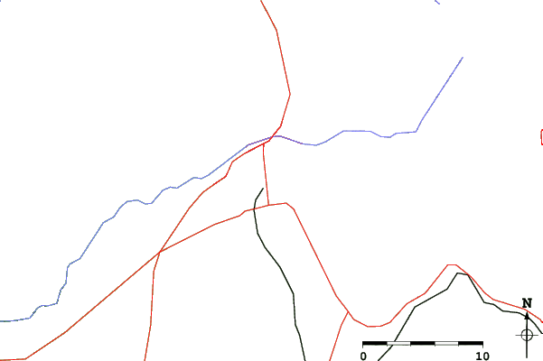 Roads and rivers close to Ski Santa Fe