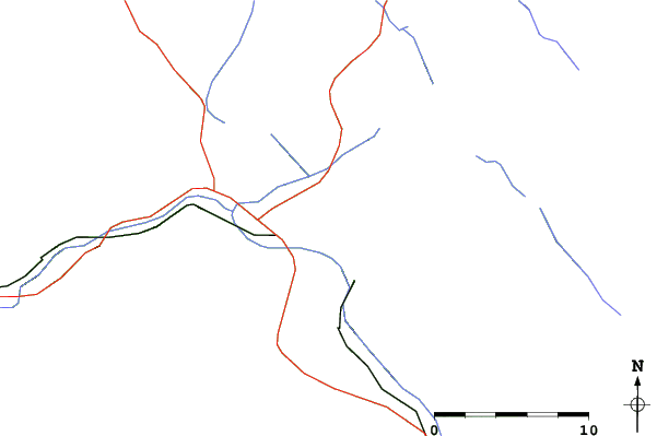 Roads and rivers close to SolVista Golf and Ski Ranch (Silver Creek)