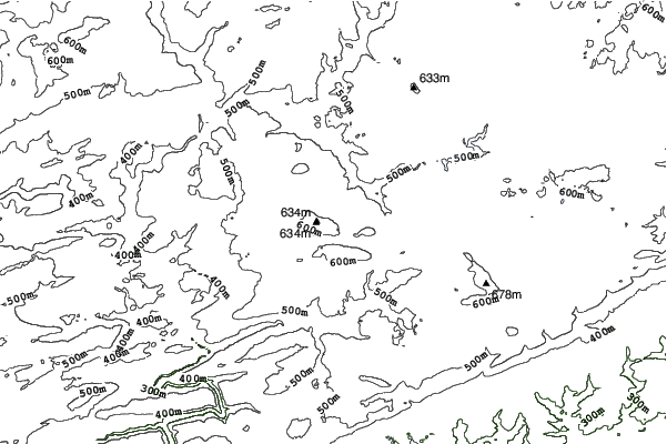 Split Rock neighbourhood contours
