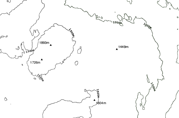 Stake Lake Nordic Centre neighbourhood contours