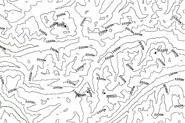 Stuben am Arlberg neighbourhood contours