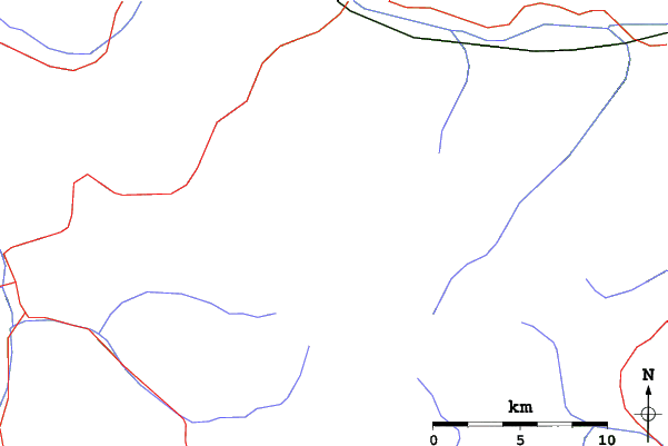 Roads and rivers close to Sulden