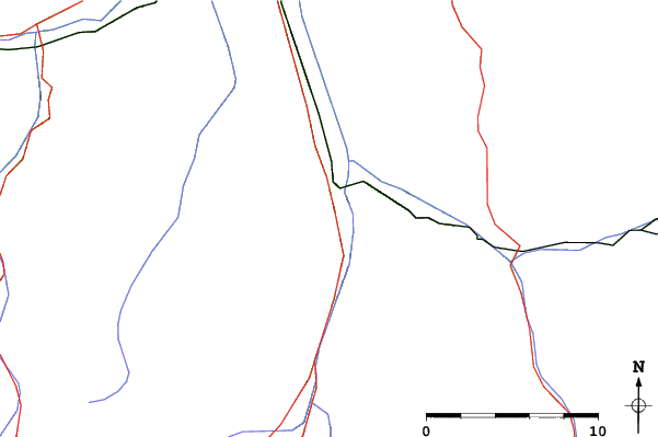 Roads and rivers close to Thusis - Tschappina - Urmein
