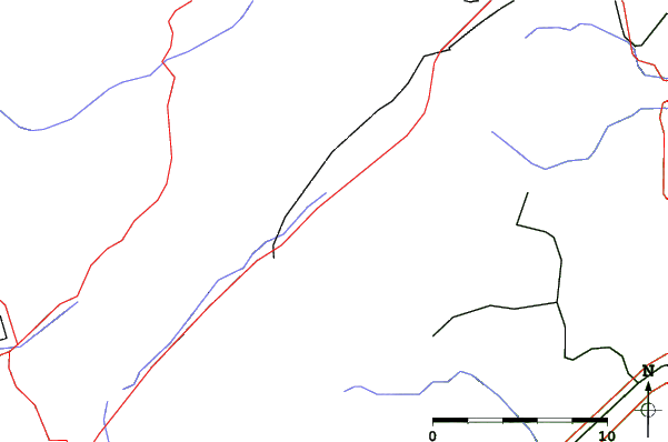 Roads and rivers close to Vallée de Joux