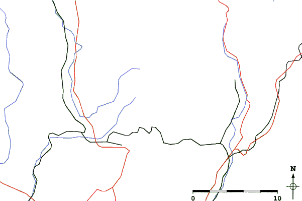 Roads and rivers close to Větrný Vrch