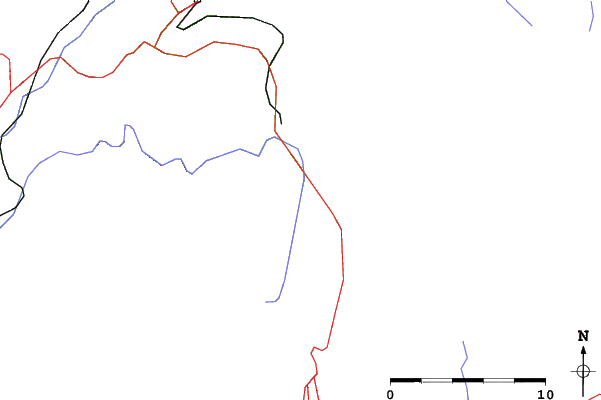 Roads and rivers close to Vichères-Liddes