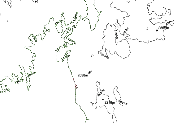 Warner Canyon neighbourhood contours