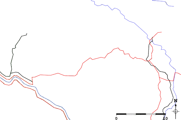 Roads and rivers close to Wegscheid/Heindlmühle